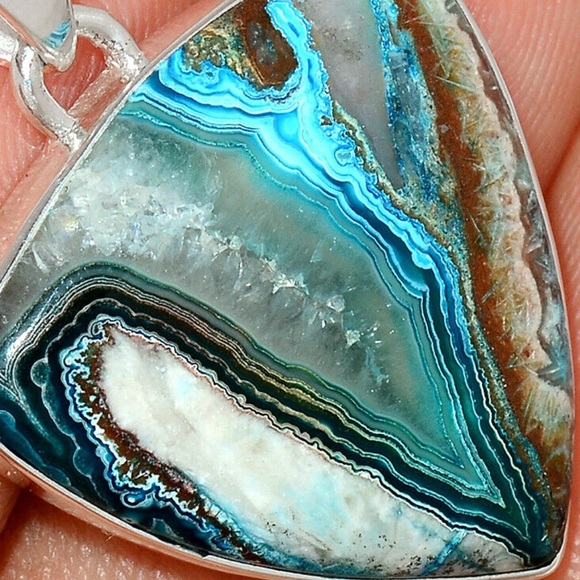 Gorgeous Mexican laguna lace silver pendant - Picture 2 of 2